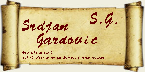 Srđan Gardović vizit kartica